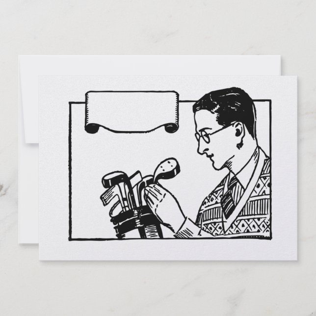 Golf-Einladung Einladung (Vorderseite)