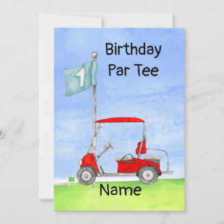 Golf Einladung zum 1. Geburtstag Golf Party