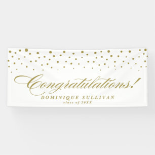 Golf Elegante Script Herzlichen Glückwunsch Confet Banner