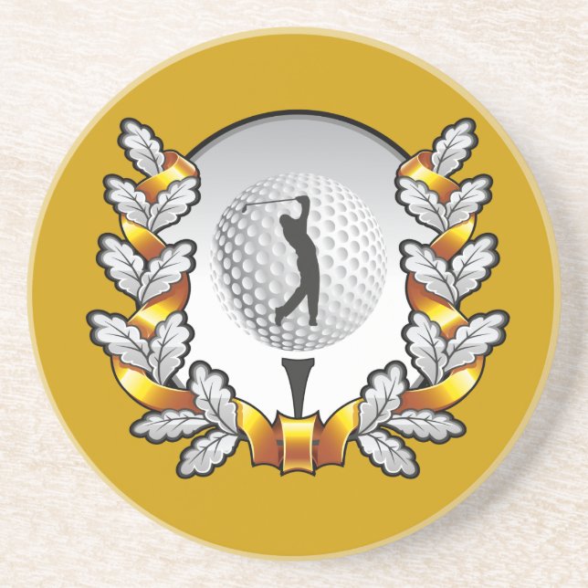 Golf emblem coaster getränkeuntersetzer (Vorne)