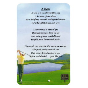 Golf-Entwurf - Sohngedicht Magnet
