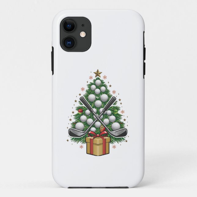Golf Equipment Christmas Tree Christmas Golf Case-Mate iPhone Hülle (Rückseite)