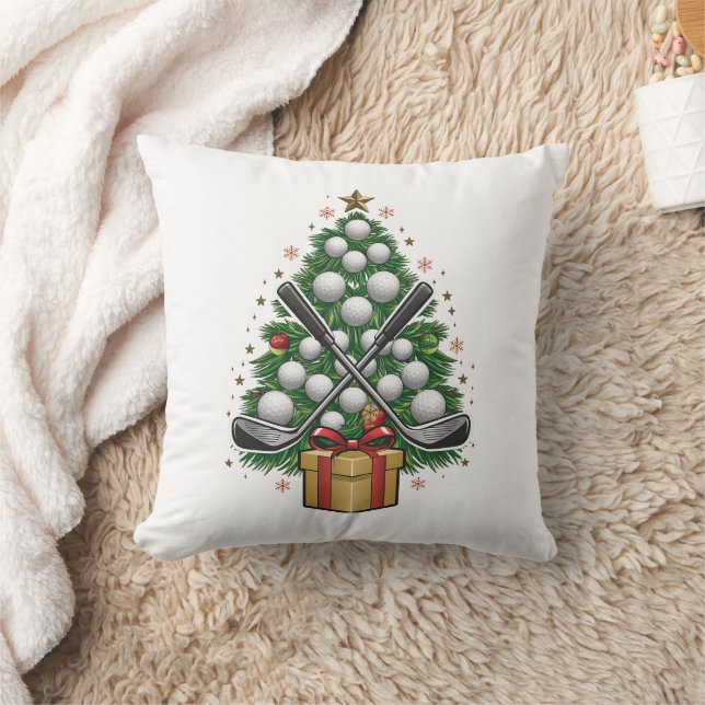 Golf Equipment Christmas Tree Christmas Golf Kissen (Decke)
