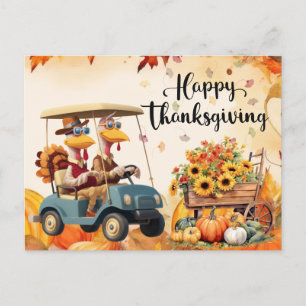 Golf Erntedank Herbstgruss Gruß für Golfer Postkarte