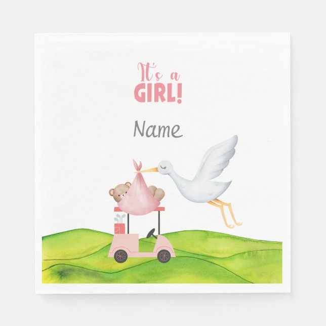 Golf es ist das Mädchen für Golfer Baby Dusche Gol Serviette (Vorderseite)