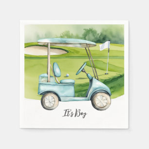 Golf  Es ist ein Junge zur Babyparty   Serviette