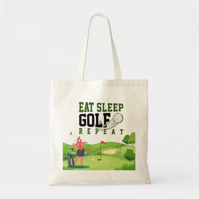 Golf-essen-Schlaf-Wiederholung Tragetasche (Vorne)