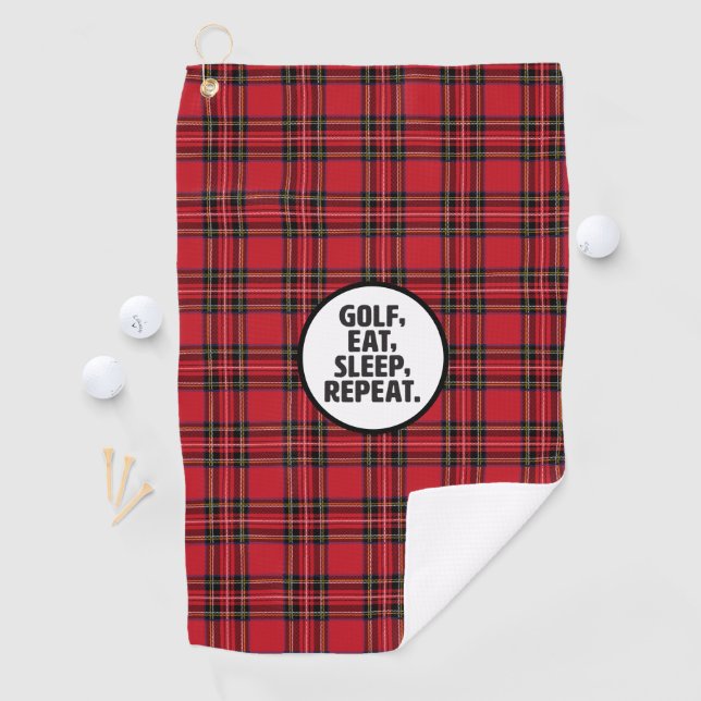Golf, essen, schlafen, Golf Handtuch wiederholen (Insitu)
