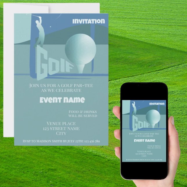 Golf-Event par-tee Golf Geburtstag Einladung (Von Creator hochgeladen)