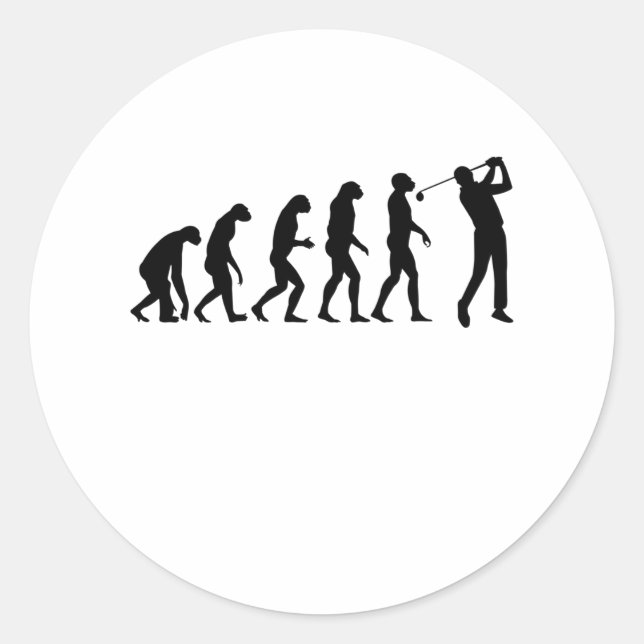 GOLF EVOLUTION Golfkleidung Frauen Kinder Runder Aufkleber (Vorderseite)