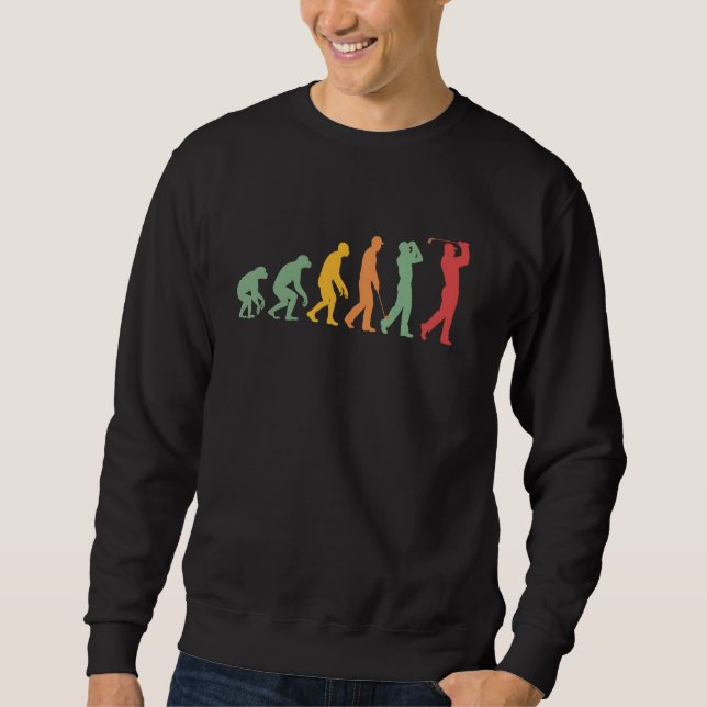 Golf-Evolution lustiges Golfer-Geschenk für Vater  Sweatshirt (Vorderseite)