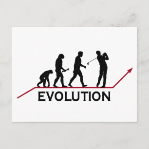 Golf-Evolution Postkarte