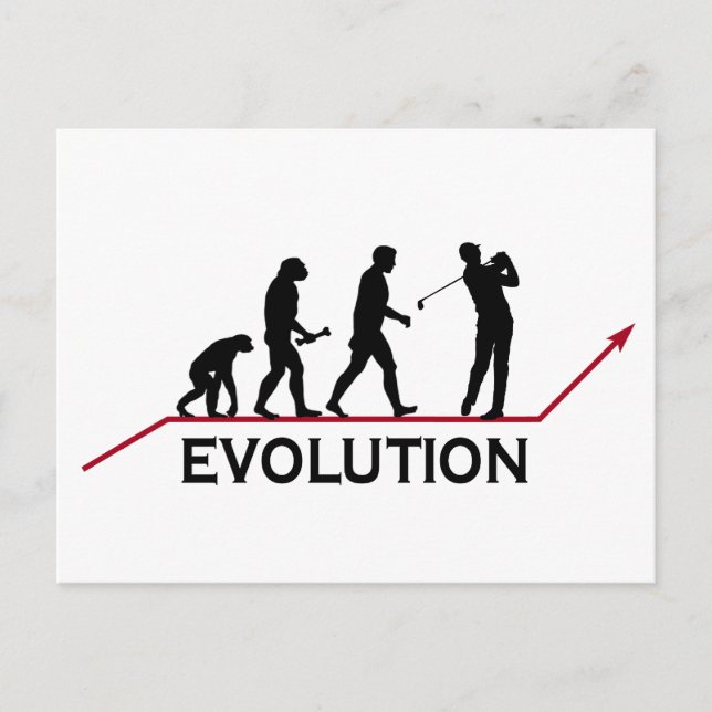 Golf-Evolution Postkarte (Vorderseite)
