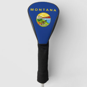 Golf-Fahrer-Abdeckung mit Flagge von Montana, USA Golf Headcover