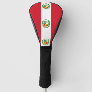 Golf-Fahrer-Abdeckung mit Flagge von Peru Golf Headcover