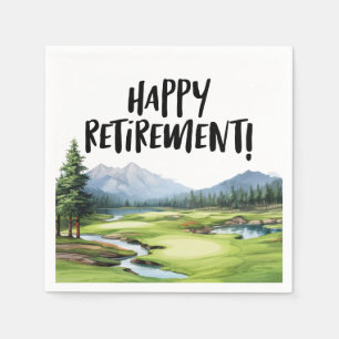 Golf Fairway Abschied: Ruhestand auf dem Grünen Serviette
