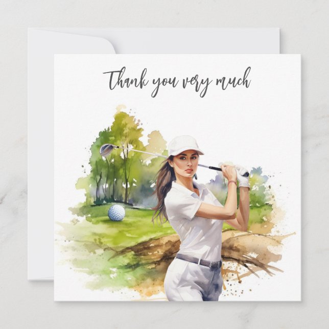Golf Fairway Gratitude : Carte de remerciements (Devant)