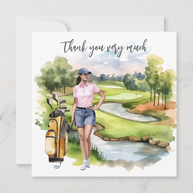 Golf Fairway Gratitude : Carte de remerciements (Devant)