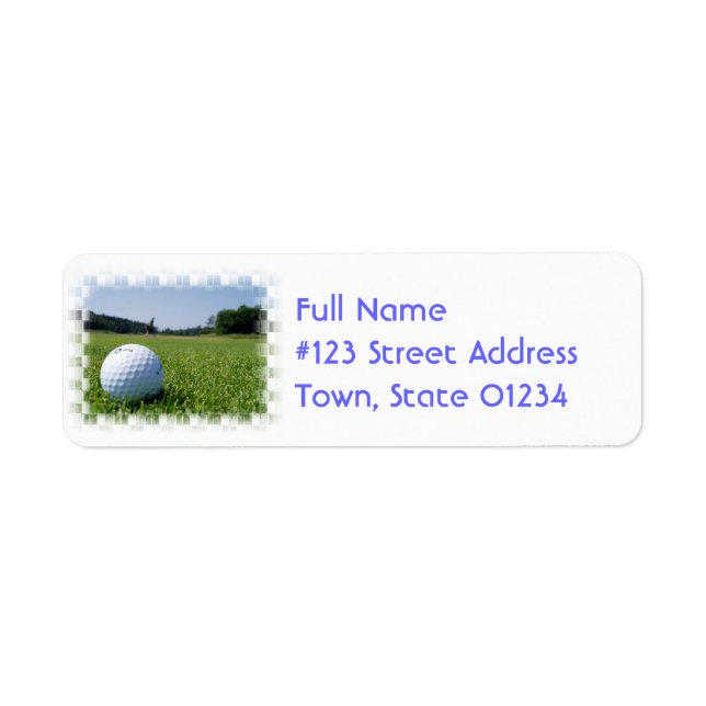Golf Fairway-Mailing-Label (Vorne)