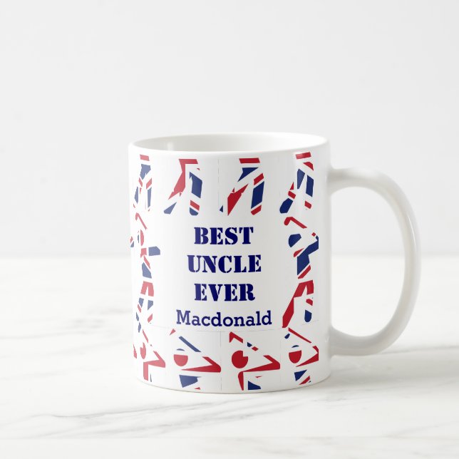 GOLF FAN Best Uncle jemals Personalisiert Union Ja Kaffeetasse (Rechts)
