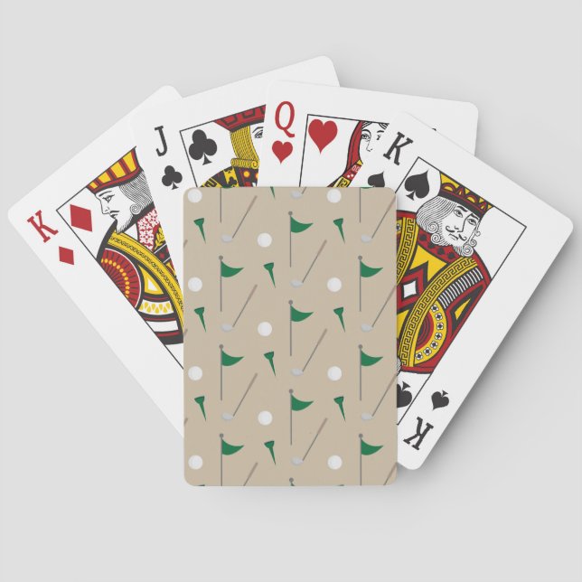 Golf Fan Gift, Golfing Gift, Sports Lover Pattern Spielkarten (Rückseite)
