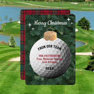Golf Fan Personalisiert Ornament Weihnachtskarte Dankeskarte