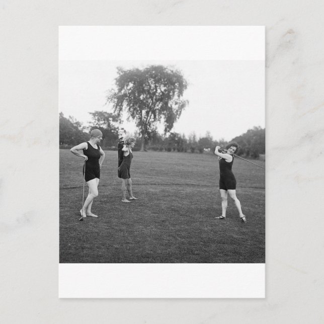 Golf Fashion der 1920er-Jahre Postkarte (Vorderseite)