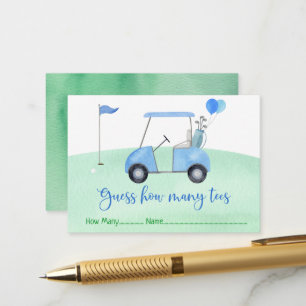 Golf First Birthday Par-T Guess Wie viele Spiel Begleitkarte