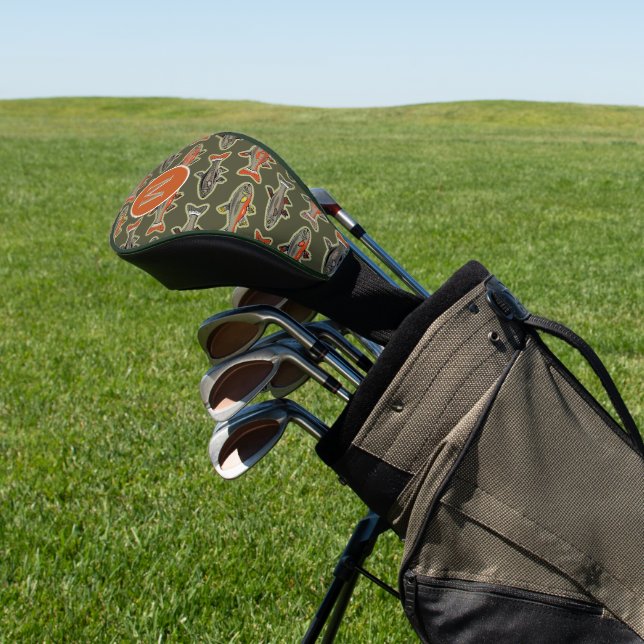 Golf & Fishing Bachforelle Orange Gran Green Headcover (In SItu)