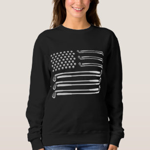 Golf Flag Golfing Ball Club 4. Juli Fathers Da Sweatshirt