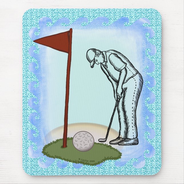 Golf Flagge Mousepad (Vorne)