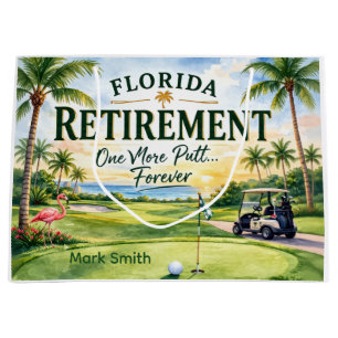Golf Florida mit Flamingo-Ruhestand-Thema Große Geschenktüte