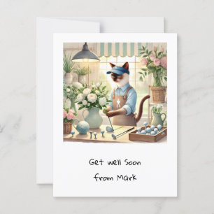 Golf Florist für Katzenliebhaber  Postkarte