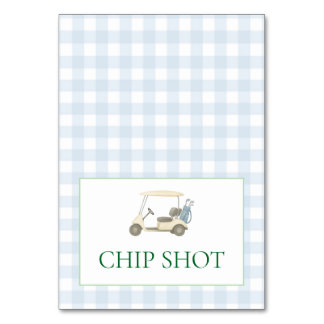 Golf Food Label Tischnummer