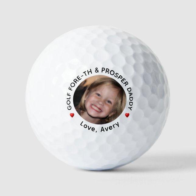 "Golf Fore-th & Prosper" Personalisierte Golfplätz Golfball (Vorderseite)