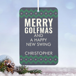Golf Foto Christmas Golfmas Pine Air Freshener Autolufterfrischer