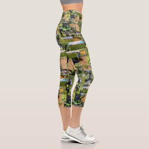 Golf Foto Collage Capri Leggings