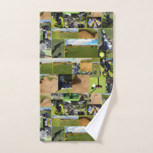 Golf Foto Collage, Handtuch