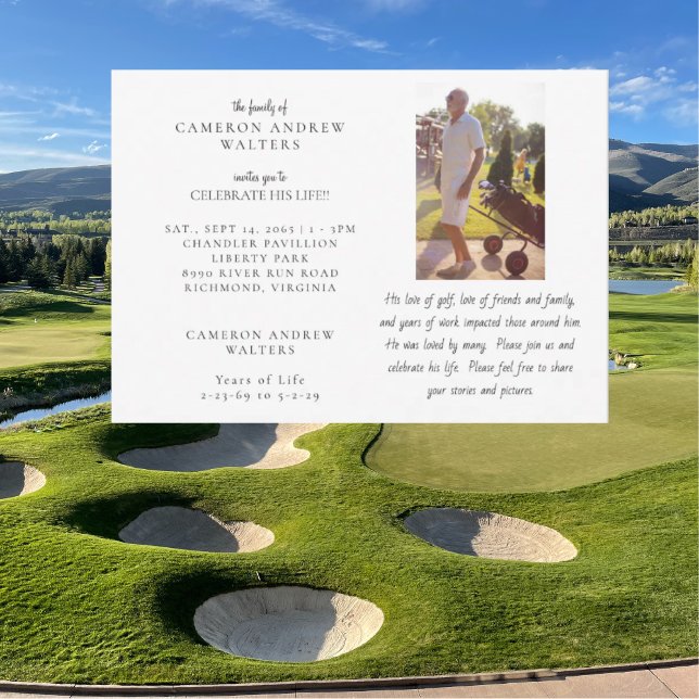 Golf-Foto-Feier des Lebens Einladung (Von Creator hochgeladen)