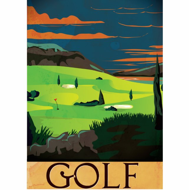 Golf Freistehende Fotoskulptur (Vorne)