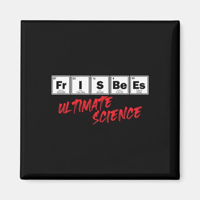 Golf Frisbees Ultimate Science Disc Periodensystem Magnet (Vorne)