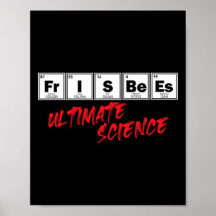 Golf Frisbees Ultimate Science Disc Periodensystem Poster