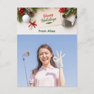 Golf Frohe Weihnachten Familienfoto Urlaub