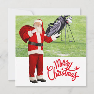 Golf Frohe Weihnachten mit dem Weihnachtsmann auf