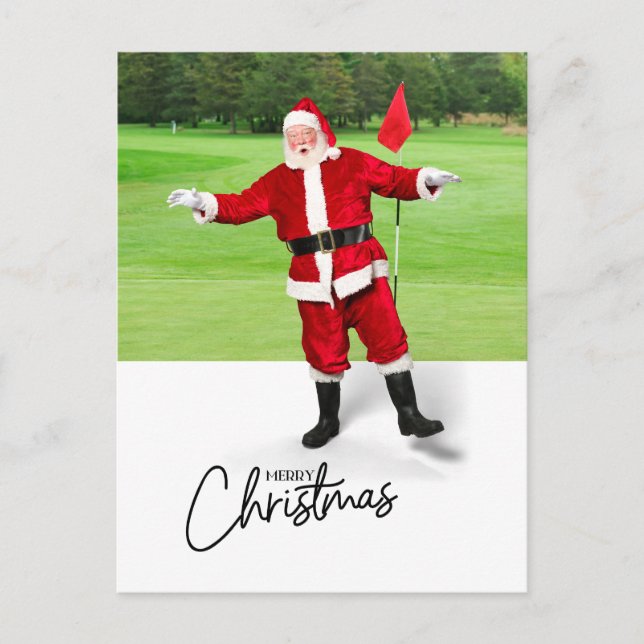 Golf Frohe Weihnachten mit dem Weihnachtsmann auf  (Vorderseite)