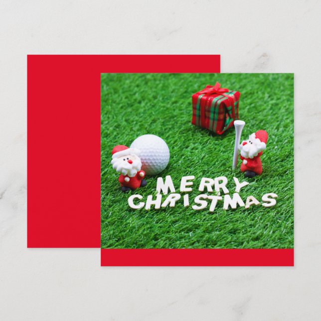 Golf Frohe Weihnachten mit dem Weihnachtsmann beim (Vorne/Hinten)