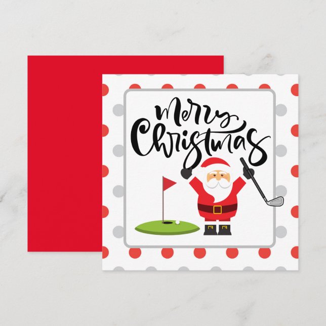 Golf Frohe Weihnachten mit dem Weihnachtsmann beim (Vorne/Hinten)