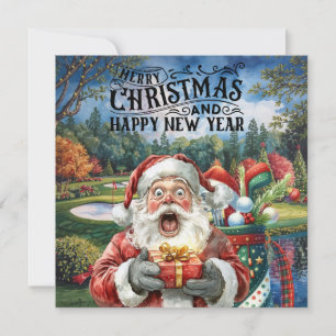 Golf Frohe Weihnachten mit dem Weihnachtsmann beim