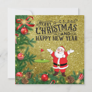 Golf Frohe Weihnachten mit dem Weihnachtsmann unte