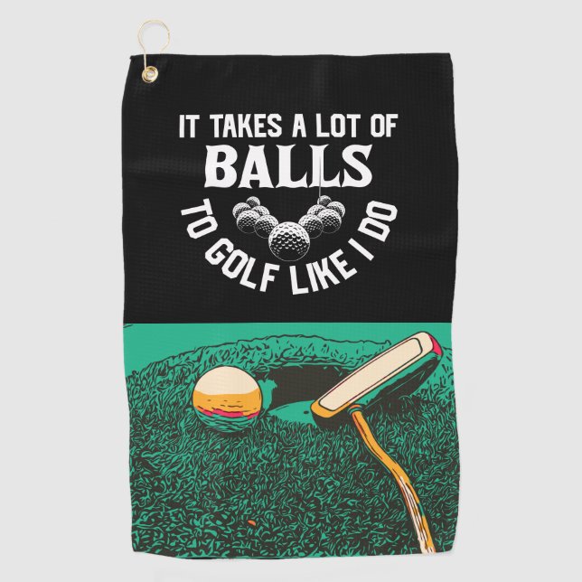 Golf Funny Golf Sprichwort für Golfer Golfhandtuch (Vorderseite)
